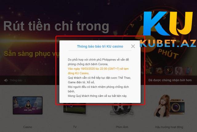 Bảo trì Kubet trong thời gian dịch bệnh Bảo trì Kubet trong thời gian dịch bệnh