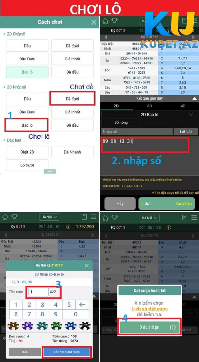 Giao diện điền con số cược lô đề tại nhà cái Kubet Giao diện điền con số cược lô đề tại nhà cái Kubet
